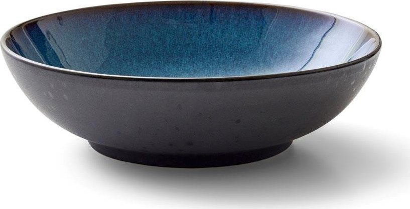 Černá/modrá servírovací miska z kameniny 1