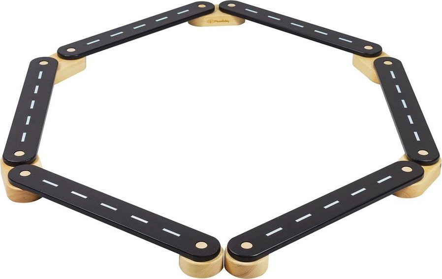 Černá senzorická dráha z borovicového dřeva 10x408x5 cm Montessori – Meowbaby MeowBaby