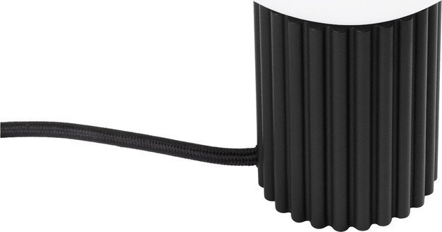 Černá stolní lampa se skleněným stínidlem (výška 19 cm) Orbital – Sollux Sollux