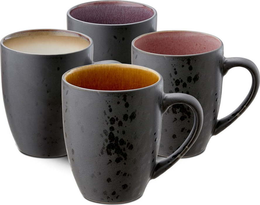 Černé keramické hrnky v sadě 4 ks 300 ml Gastro Black/Mix – Bitz Bitz