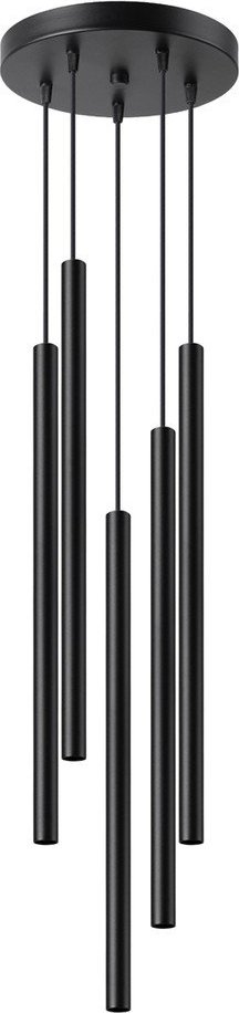 Černé kovové závěsné svítidlo ø 25 cm Fideus – Sollux Sollux