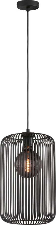 Černé závěsné svítidlo s kovovým stínidlem ø 25 cm Cage – Fischer & Honsel Fischer & Honsel