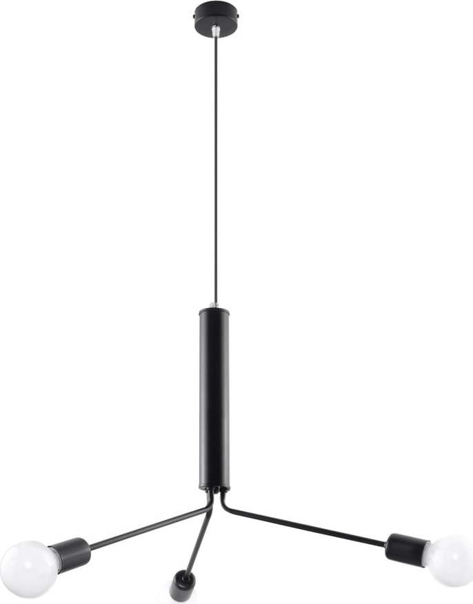 Černé závěsné svítidlo s kovovým stínidlem ø 74 cm Donato – Sollux Sollux