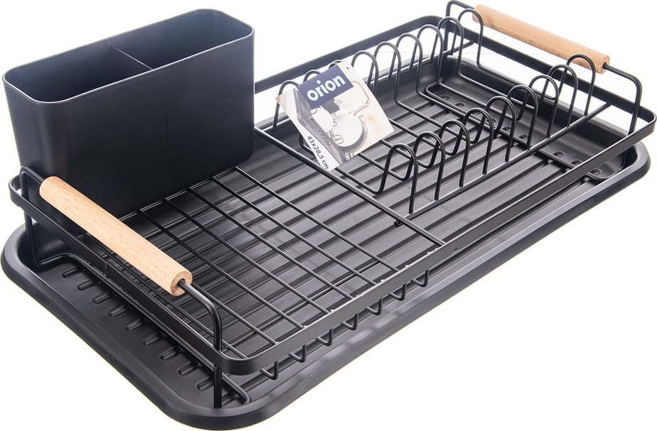 Černý kovový odkapávač 43x23