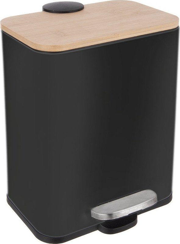 Černý nášlapný odpadkový koš z nerezové oceli 5 l Black – Orion Orion