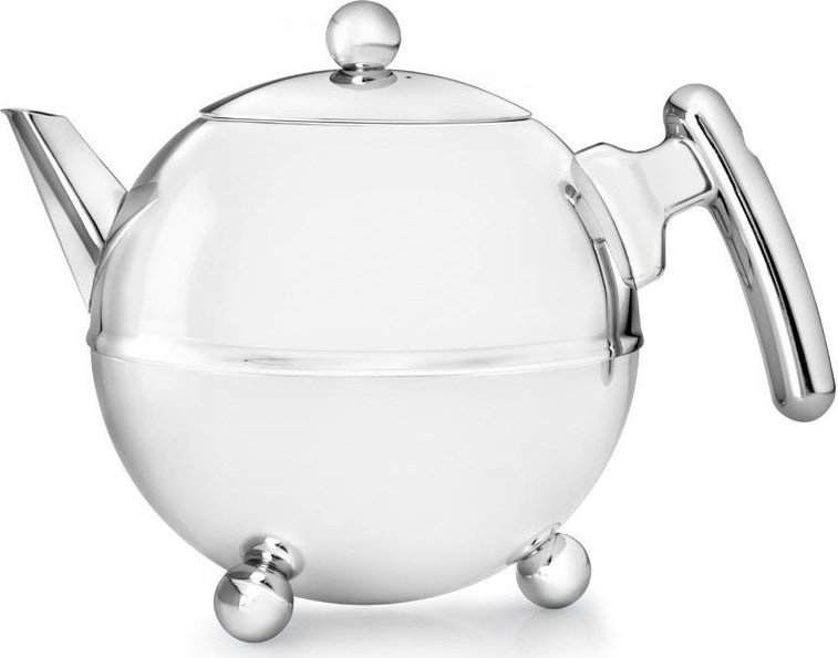 Konvice na čaj z nerezové oceli ve stříbrné barvě 1