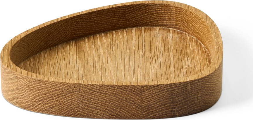 Dekorativní dřevěný úložný box v přírodní barvě 18x16x3 cm Curve M – LIND DNA Lind DNA