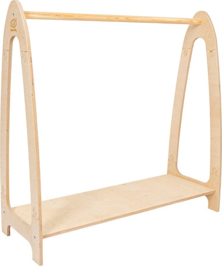 Dětský věšák v dekoru borovice v přírodní barvě 98x96 cm Montessori – Meowbaby MeowBaby