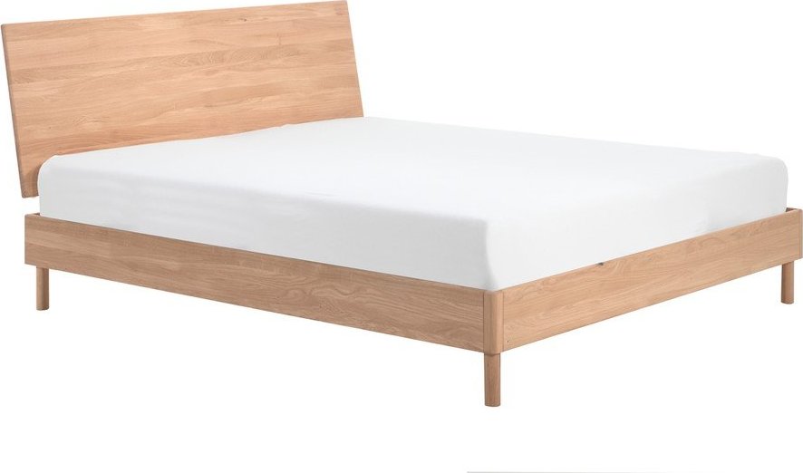 Dvoulůžková postel z dubového dřeva bez roštu 180x200 cm v přírodní barvě Forrest – Vipack Vipack