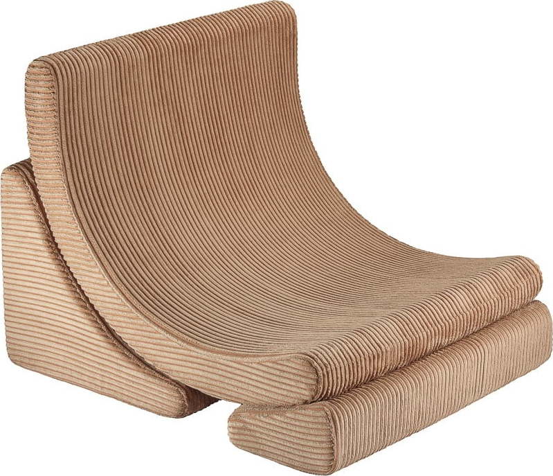 Hnědé manšestrové dětské křesílko Moon – Wigiwama Wigiwama