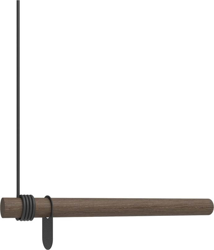 Hnědý nástěnný věšák z dubového dřeva 50 cm Swing – LIND DNA Lind DNA