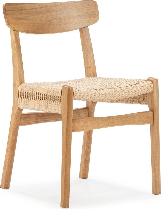 Jídelní židle v sadě 2 ks z kaučukového dřeva v přírodní barvě Biel – MOME Mome
