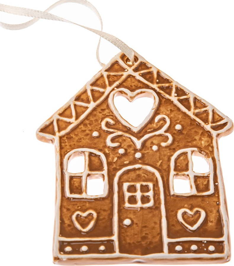 Keramická vánoční ozdoba 10 cm Gingerbread House – Dakls Dakls