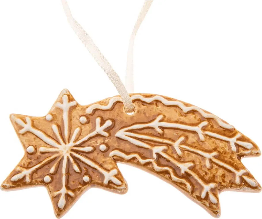 Keramická vánoční ozdoba Gingerbread Comet – Dakls