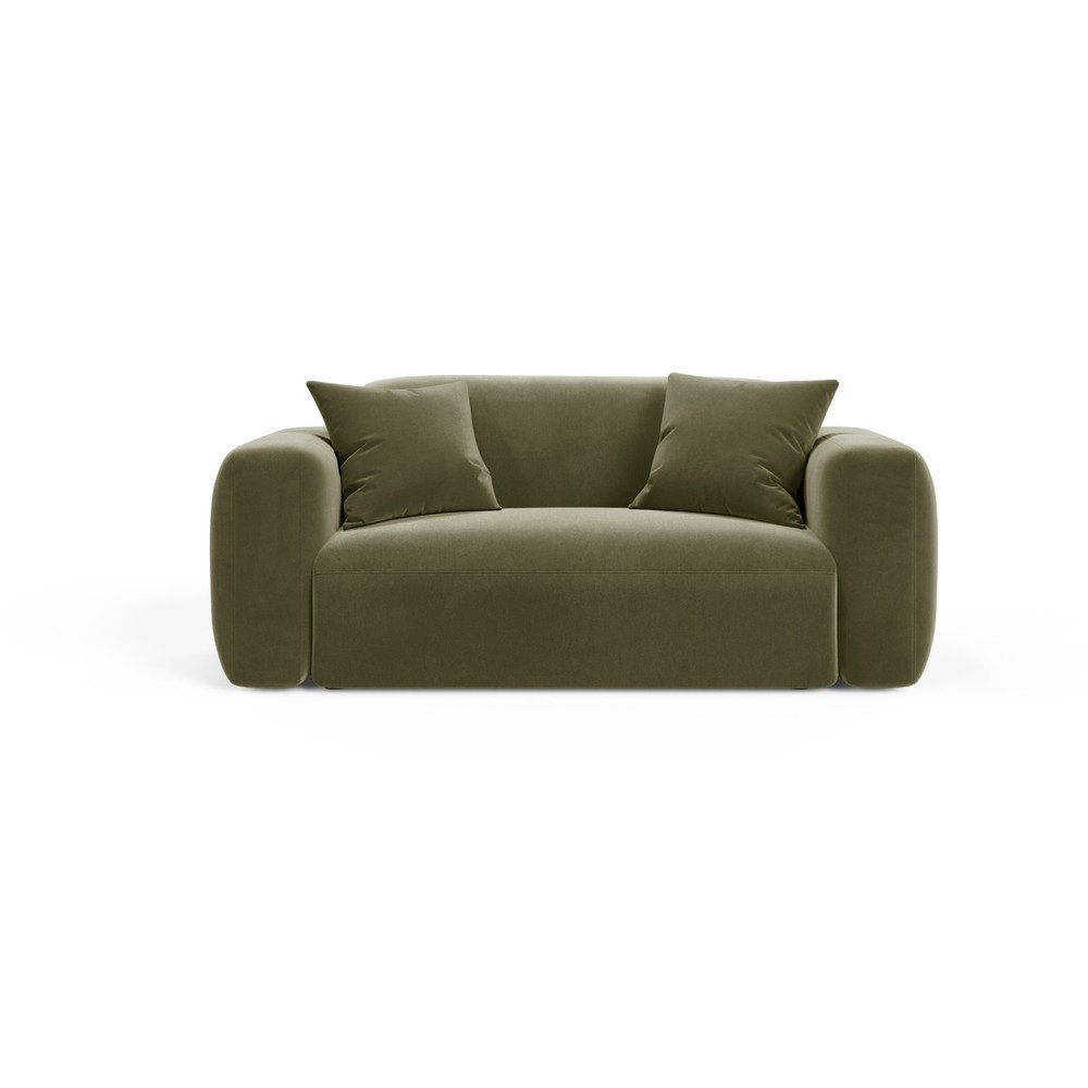 Khaki sametová pohovka 180 cm Strino – Cosmopolitan Design Cosmopolitan design