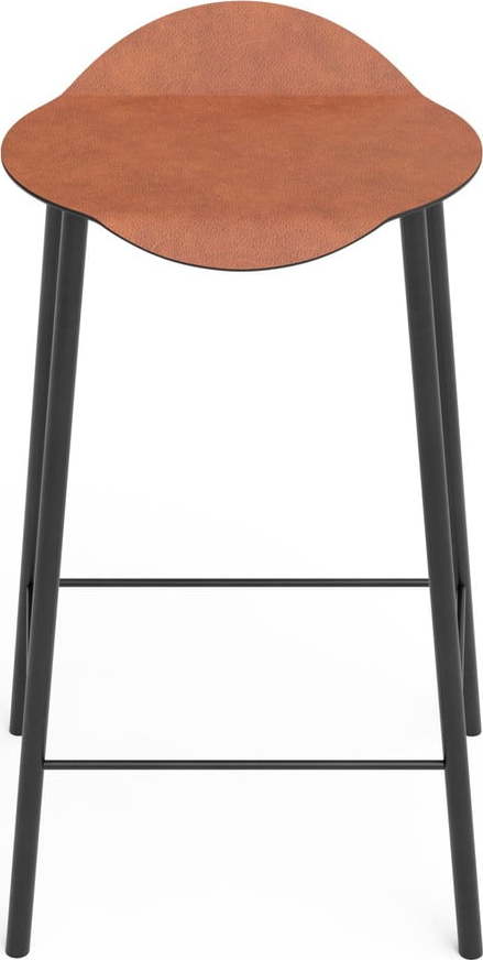 Koňakově hnědá kožená barová stolička Flamingo Bull – LIND DNA Lind DNA