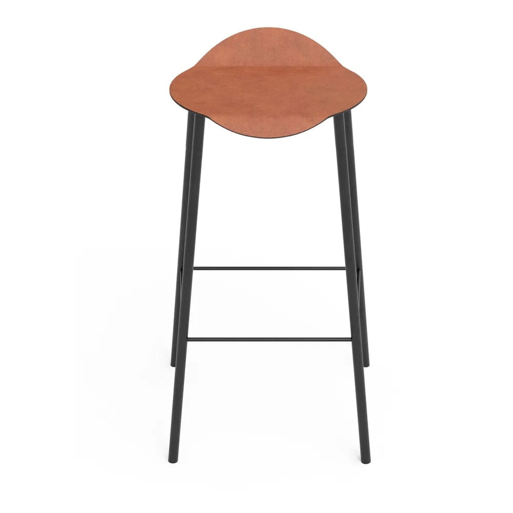 Koňakově hnědá kožená barová židle Flamingo Bull – LIND DNA Lind DNA