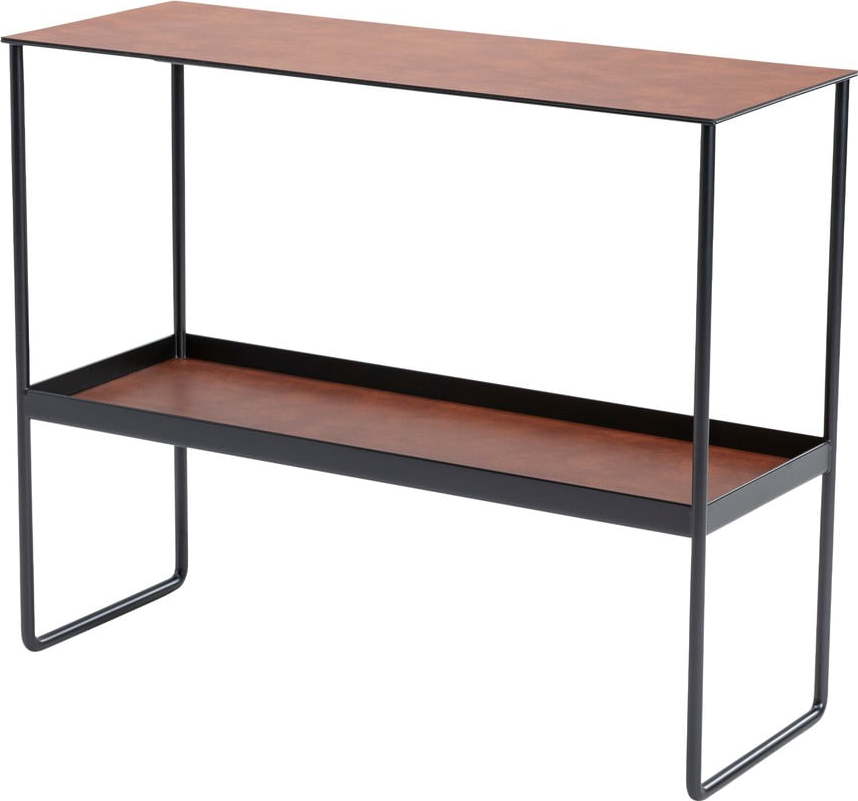 Koňakově hnědý kovový konzolový stolek 29x78 cm Bull – LIND DNA Lind DNA