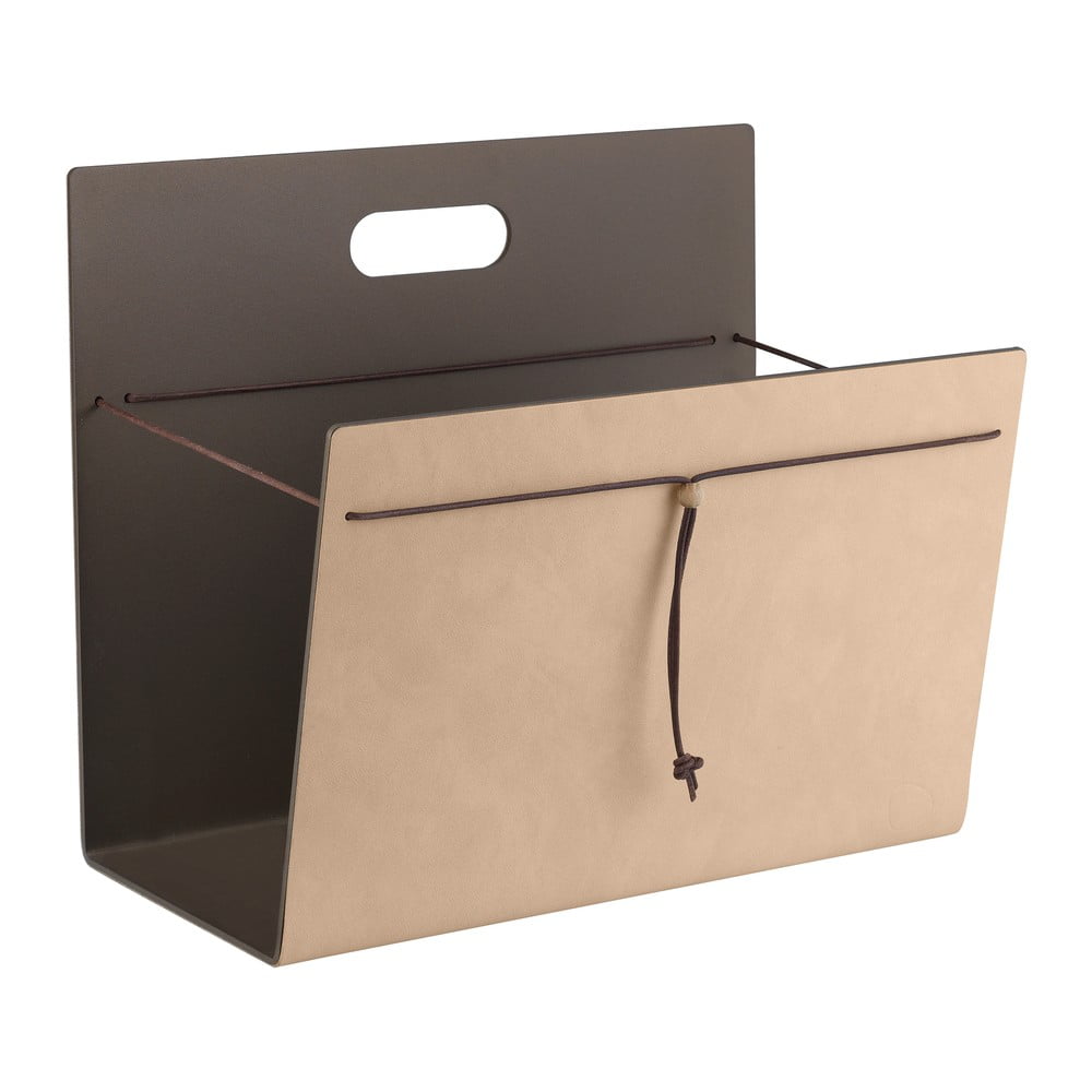 Kovový/z eko kůže stojan na časopisy Nupo L – LIND DNA Lind DNA