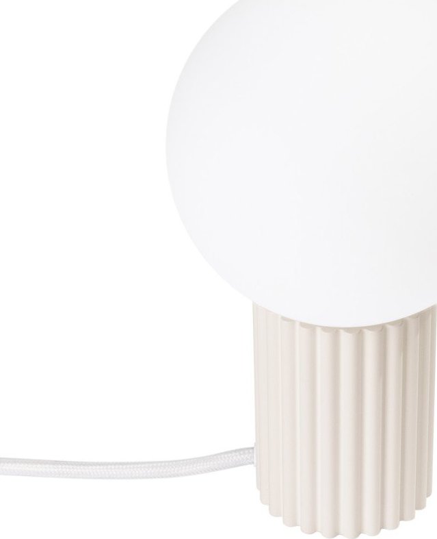 Krémová stolní lampa se skleněným stínidlem (výška 19 cm) Orbital – Sollux Sollux