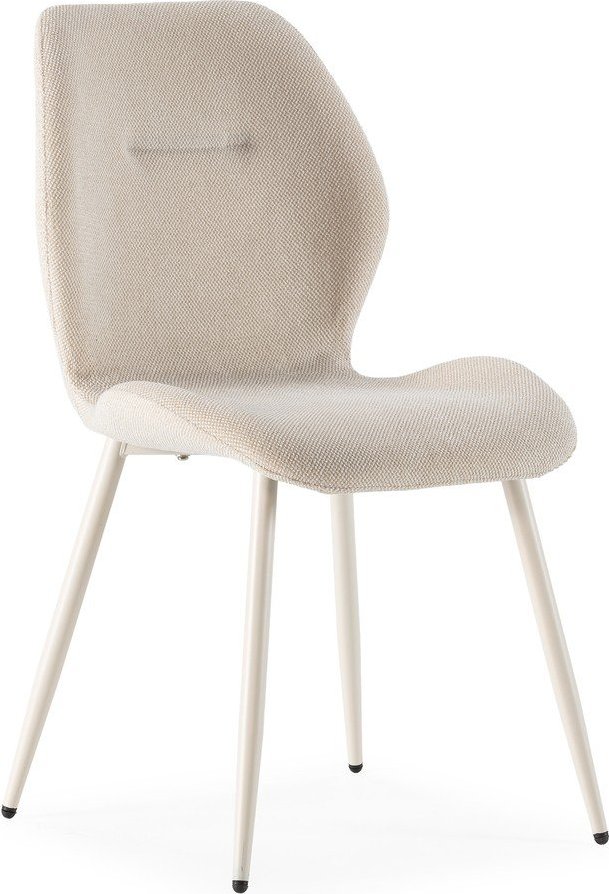 Krémové čalouněné jídelní židle v sadě 4 ks Ansu – Marckeric Marckeric