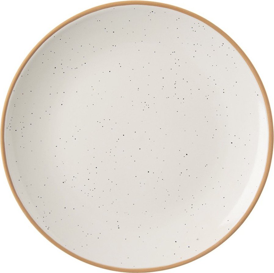 Krémové dezertní keramické talíře v sadě 6 ks ø 19