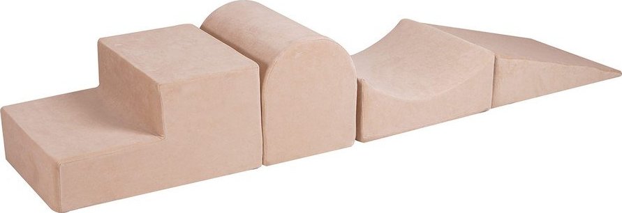 Krémové sametové pěnové hřiště 45x193x30 cm Montessori – Meowbaby MeowBaby