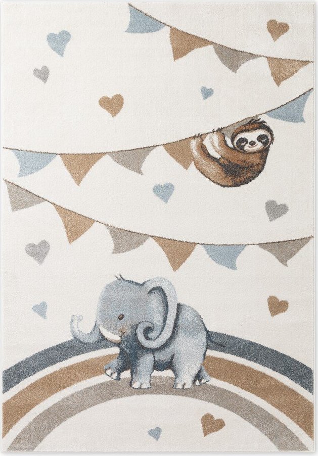 Krémový dětský koberec 160x230 cm Walk like an Elephant Rainbow Party – Villeroy&Boch Villeroy & boch
