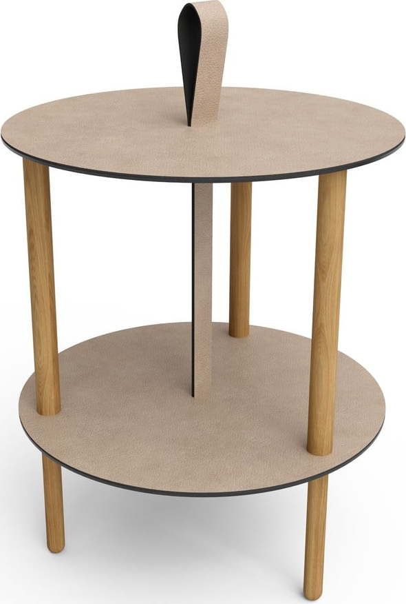 Kulatý odkládací stolek ø 38 cm Strap S Bull – LIND DNA Lind DNA