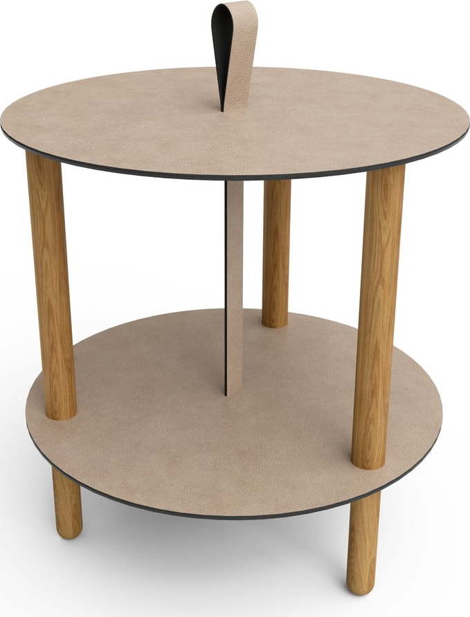 Kulatý odkládací stolek ø 48 cm Strap L Bull – LIND DNA Lind DNA
