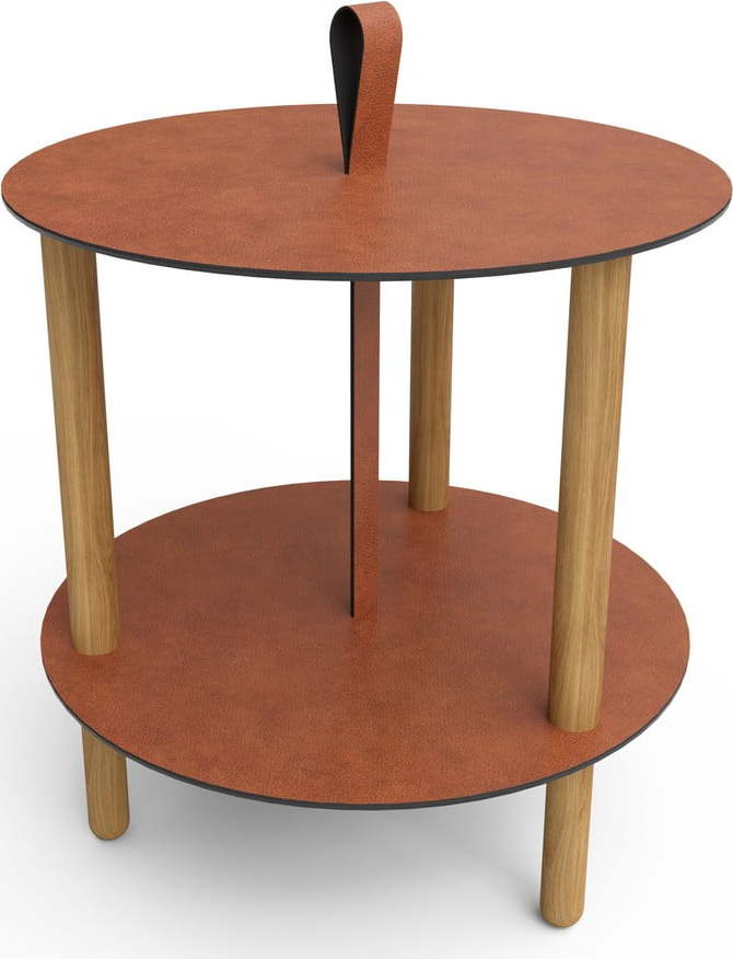 Kulatý odkládací stolek ø 48 cm Strap L Bull – LIND DNA Lind DNA