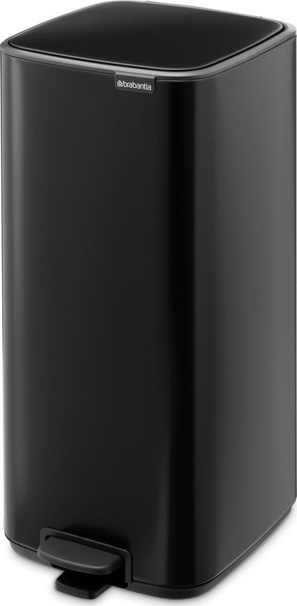 Matně černý nášlapný ocelový odpadkový koš 30 l Bo – Brabantia Brabantia