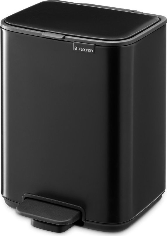 Matně černý nášlapný ocelový odpadkový koš 4 l Bo – Brabantia Brabantia