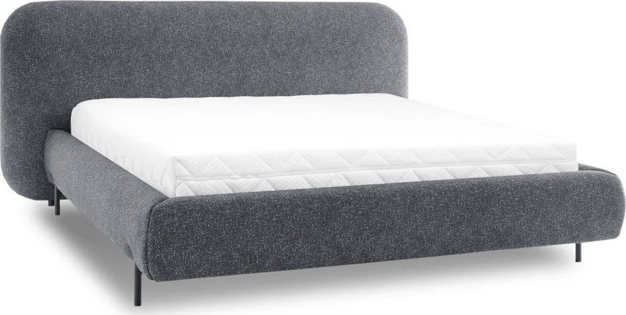 Modrá čalouněná dvoulůžková postel s úložným prostorem s roštem 180x200 cm Pointt – ELTAP ELTAP