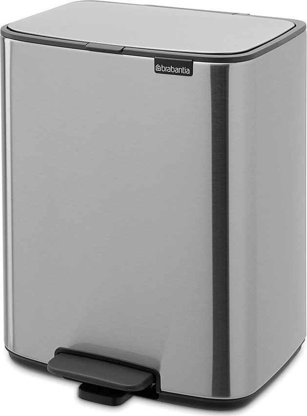 Nášlapný ocelový odpadkový koš v matně stříbrné barvě 12 l Bo – Brabantia Brabantia