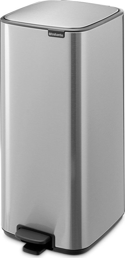 Nášlapný ocelový odpadkový koš v matně stříbrné barvě 30 l Bo – Brabantia Brabantia