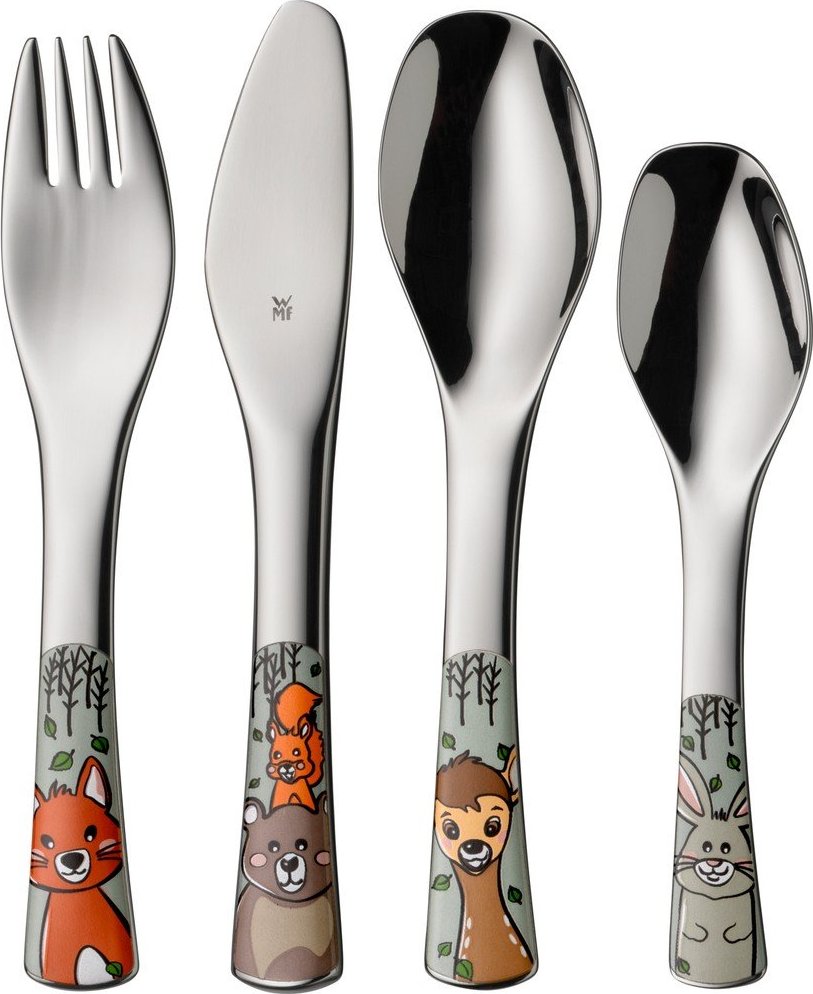 Nerezový dětský příbor 4 ks ve stříbrné barvě Forest Friends – WMF WMF
