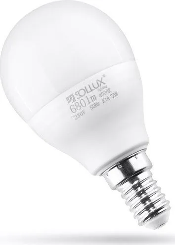 Neutrální bílá LED žárovka E14, 7,5 W – Sollux