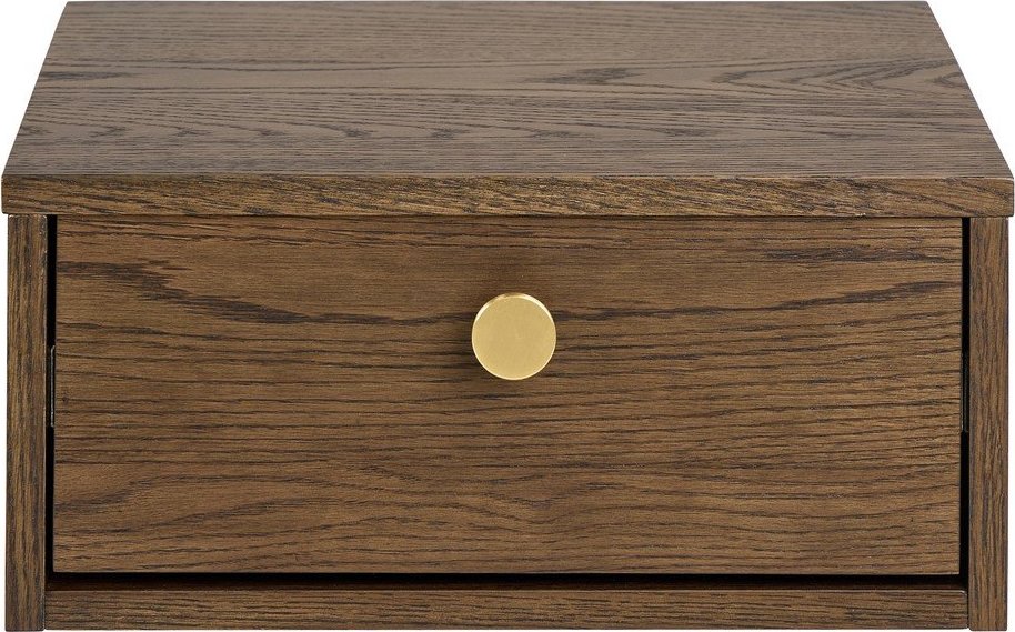 Noční stolek v dekoru dubu v tmavě přírodní barvě Monfort – Actona Actona