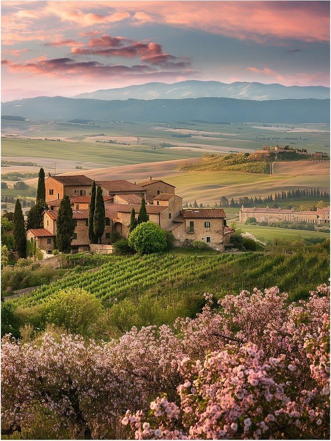 Obraz 60x80 cm Pink Tuscany – Styler Styler