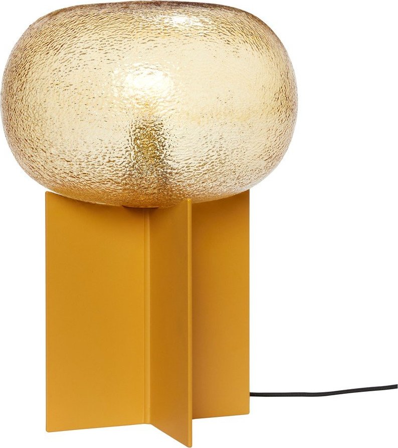 Oranžová stolní lampa se skleněným stínidlem (výška 36 cm) Podium – Hübsch Hübsch