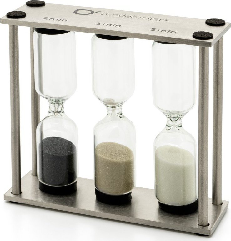 Přesýpací minutka ve stříbrné barvě Duet – Bredemeijer Bredemeijer