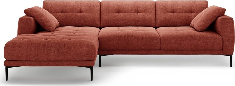 Rohová pohovka v cihlové barvě (levý roh/s lenoškou) Bemy – Micadoni Micadoni