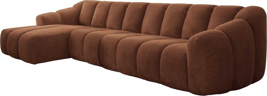 Rohová pohovka v terakotové barvě (levý roh/s lenoškou) Shell – Miuform Miuform