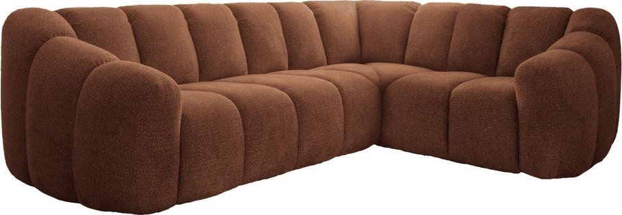 Rohová pohovka v terakotové barvě (pravý roh/do L) Shell – Miuform Miuform