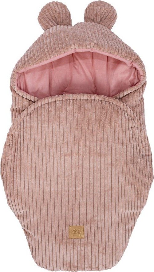 Růžová manšestrová dětská zavinovačka 45x80 cm – Meowbaby MeowBaby
