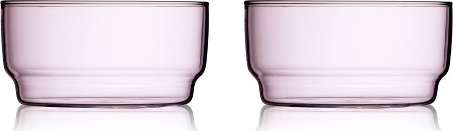 Růžové skleněné misky v sadě 2 ks 500 ml Torino – Lyngby Glas Lyngby Glas