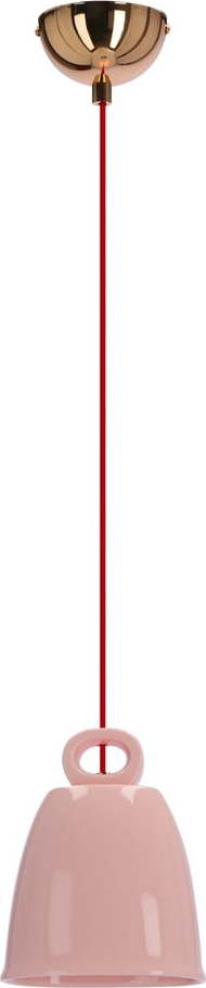 Růžové závěsné svítidlo s keramickým stínidlem Sewilla – Candellux Lighting Candellux Lighting