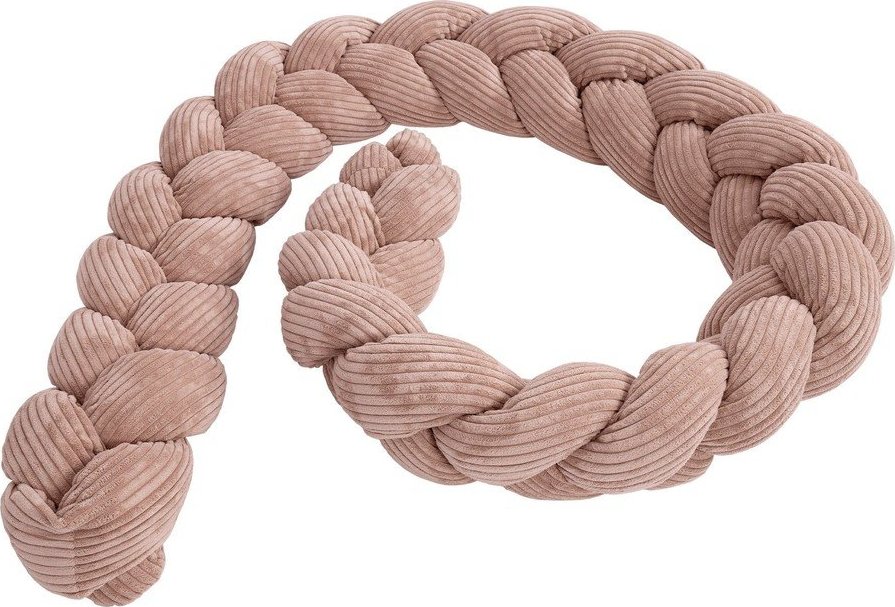 Růžový manšestrový mantinel do postýlky 200 cm – Meowbaby MeowBaby