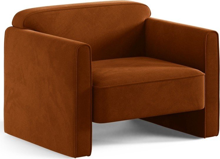 Sametové křeslo v terakotové barvě Abby – Micadoni Micadoni